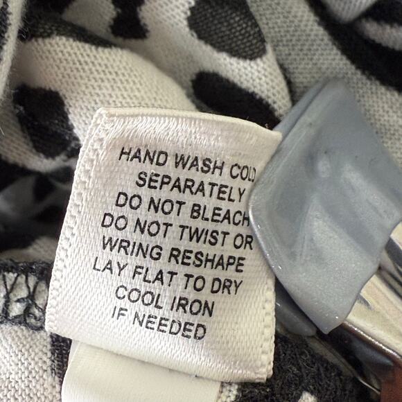 Vintage 90s Y2k Black White Leopard Sheer Long Sleeve Top Gyaru Trashy Bimbo M - Picture 6 of 8